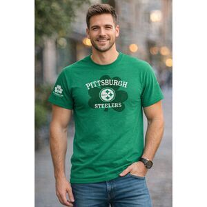 Reebok Pittsburgh Steelers St. Patrick’s Day Edition T-Shirt Sz L NFL Shamrock 2